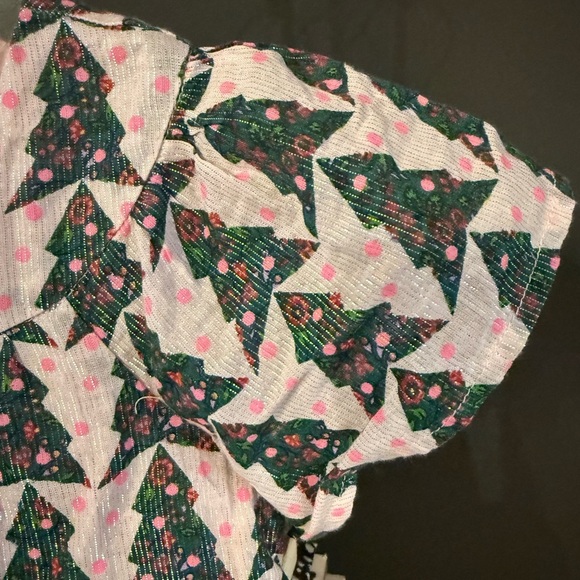 J. Crew CREWCUTS Pink Sparkle Christmas Tree Print Dress • 3 - Picture 5 of 5